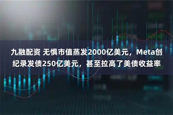 九融配资 无惧市值蒸发2000亿美元,Meta创纪录发债250亿美元,甚至拉高了美债收益率