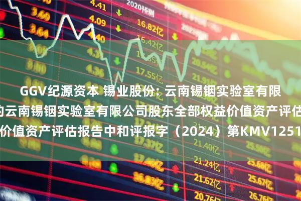 GGV纪源资本 锡业股份: 云南锡铟实验室有限公司拟实施增资所涉及的云南锡铟实验室有限公司股东全部权益价值资产评估报告中和评报字（2024）第KMV1251号内容摘要